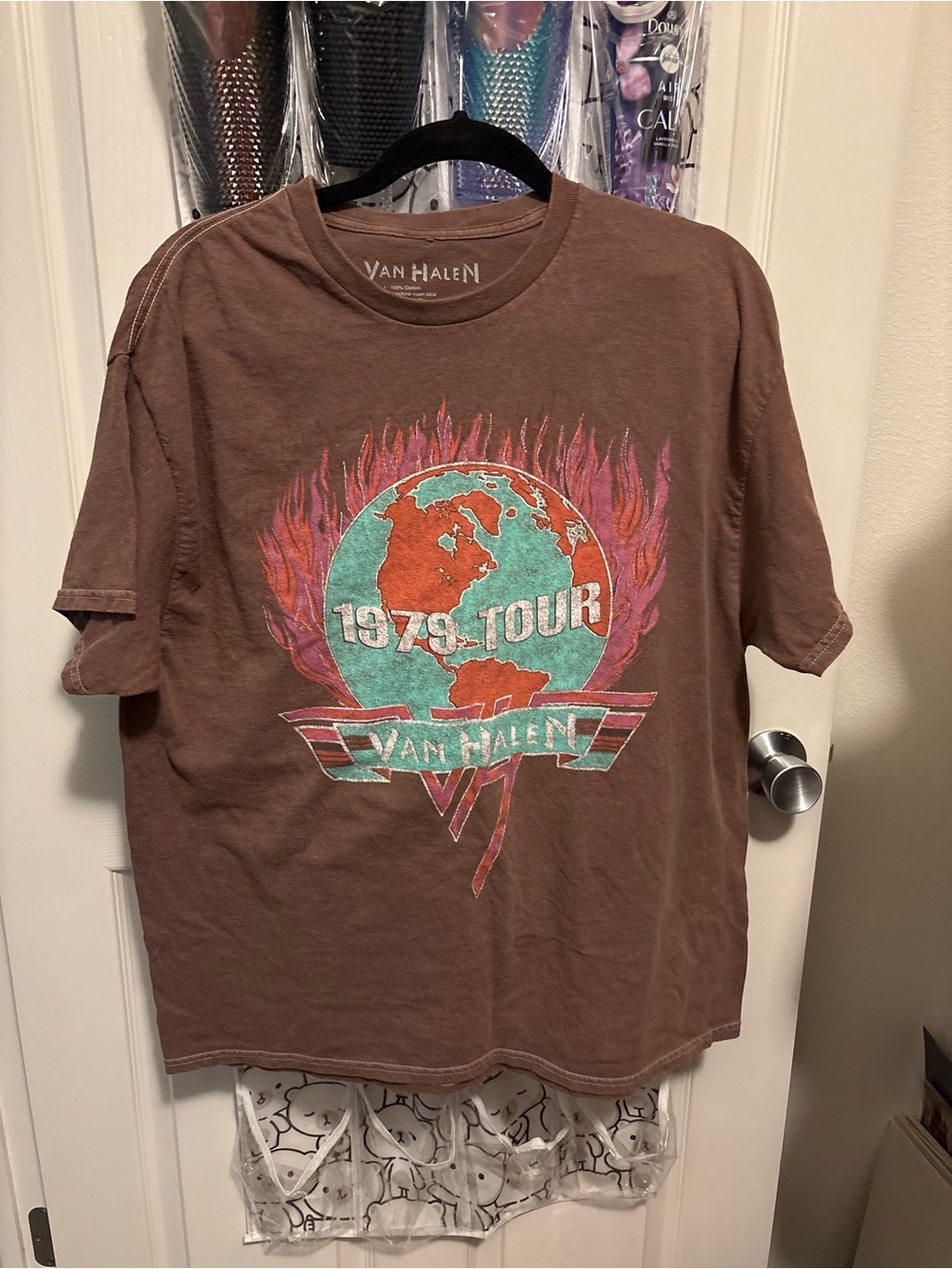 Brown Graphic Van Halen Tour T‑Shirt - 1979 Tour
